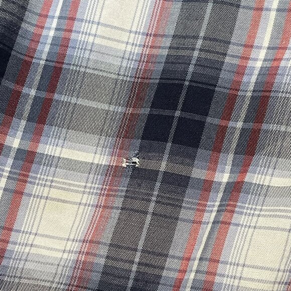 Vintage Quiksilver Mens XXL Plaid Short Sleeve Button-Up Shirt Tencel Blend - Picture 7 of 8